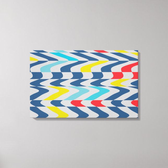 Wavy abstract design canvas print (Front)