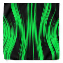 Wavy Abstract Neon Green and Black