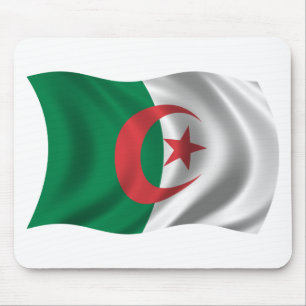 Wavy Algeria Flag Mouse Mat