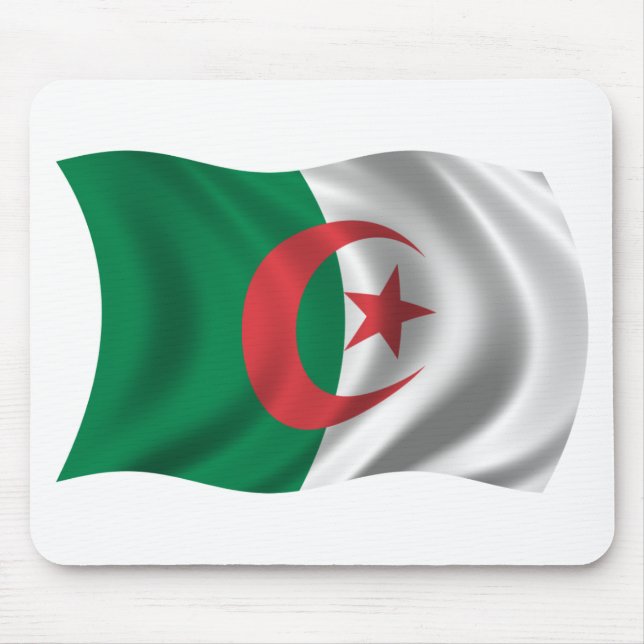 Wavy Algeria Flag Mouse Mat (Front)