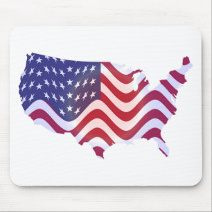 WAVY AMERICAN FLAG MOUSE MAT