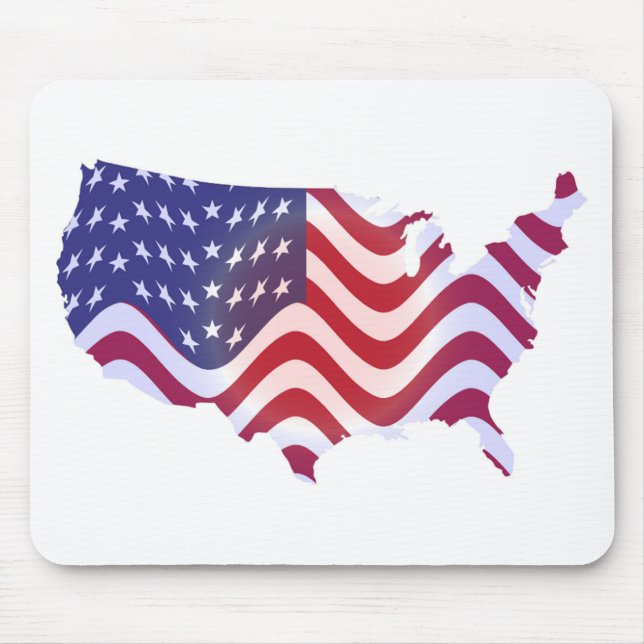 WAVY AMERICAN FLAG MOUSE MAT (Front)