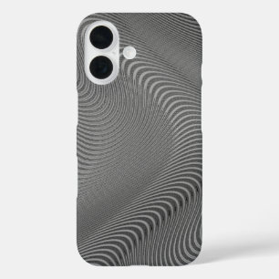 Wavy Art Silver Grey iPhone Case