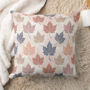 Wavy Autumn Leaves Cushion