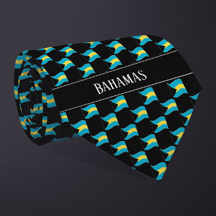 Wavy Bahamas Flag Pattern  Tie