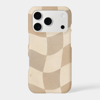 Wavy Beige Chequerboard Phone Case