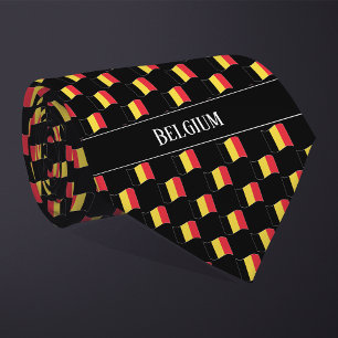 Wavy Belgium Flag Pattern  Tie