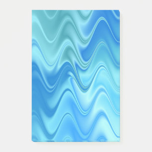 Wavy Blue Abstract Post-it Notes