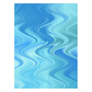 Wavy Blue Abstract Tablecloth