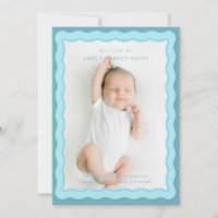 Wavy Blue Double Border Cute Design