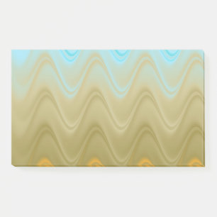 Wavy Blue Green Orange Abstract Post-it Notes