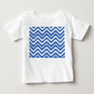 Wavy Blue Pattern Baby T-Shirt