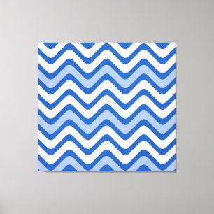 Wavy Blue Pattern Canvas Print