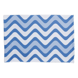 Wavy Blue Pattern Pillowcase