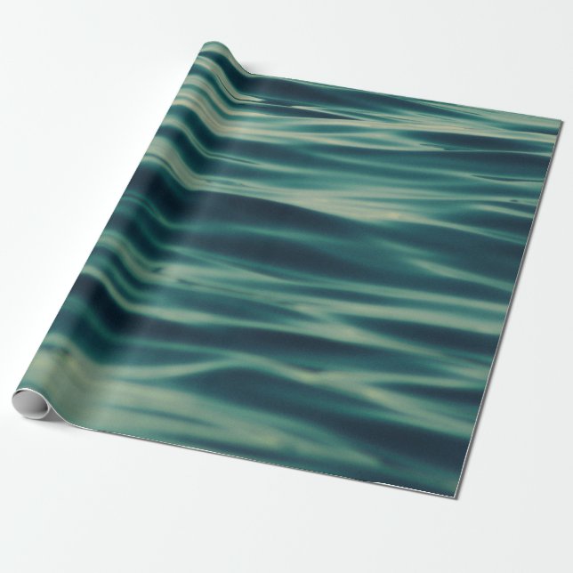 Wavy body of water wrapping paper (Unrolled)