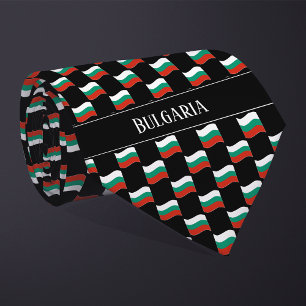 Wavy Bulgaria Flag Pattern Tie