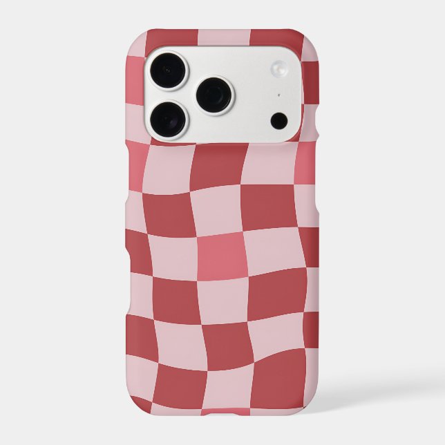 Wavy Chequerboard iPhone Case | Y2K Retro (Back)