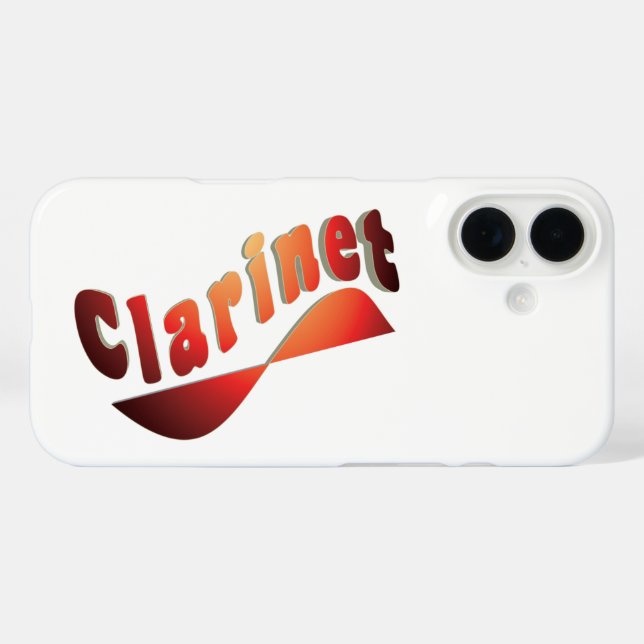 Wavy Clarinet Case-Mate iPhone Case (Back (Horizontal))
