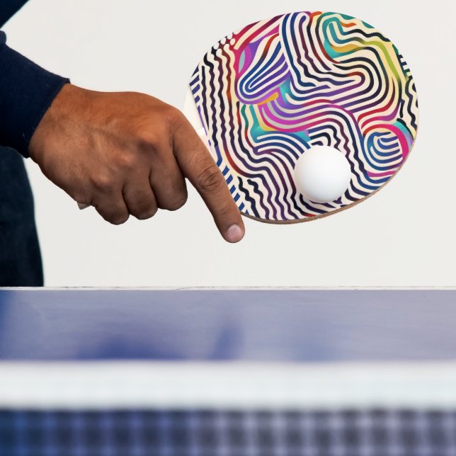 Wavy colour lines   ping pong paddle (Insitu)