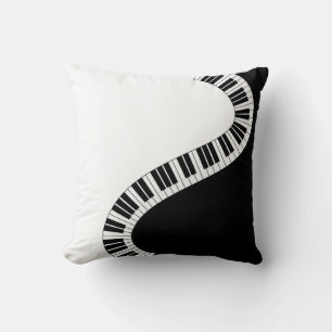 Wavy Curved Piano Keys Cushion