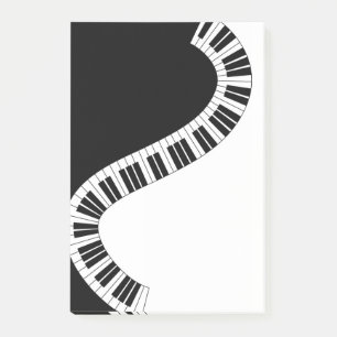 Wavy Curved Piano Keys Post-it Notes