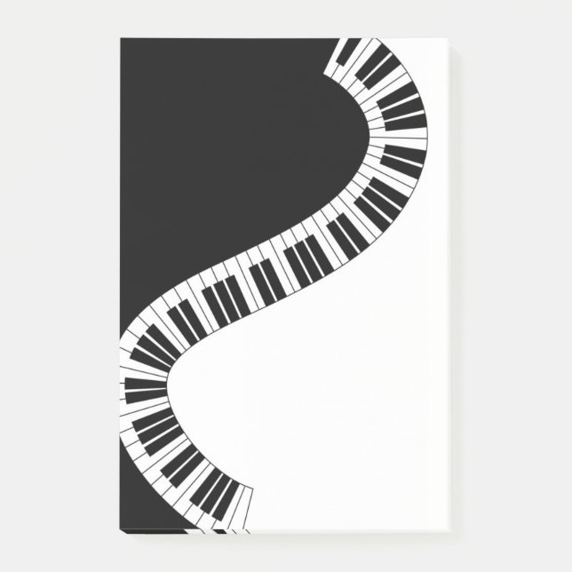 Wavy Curved Piano Keys Post-it Notes (Front)
