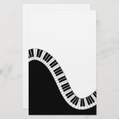 Wavy Curved Piano Keys Stationery (Front/Back)