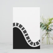 Wavy Curved Piano Keys Stationery (Standing Front)