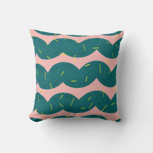 wavy cute cactus pattern background cushion