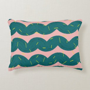 wavy cute cactus pattern background decorative cushion
