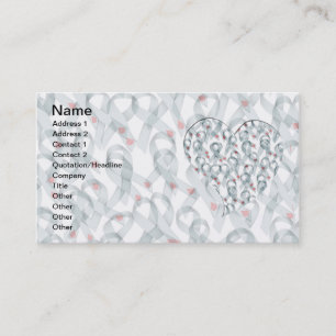 WAVY DIABETES RIBBONS BUSINESS CARD