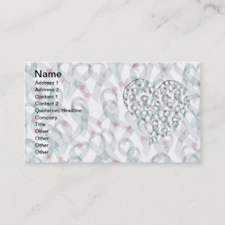 WAVY DIABETES RIBBONS BUSINESS CARD