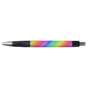 Wavy Diagonal Colorful Rainbow Design