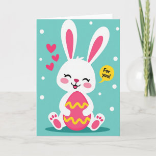 Wavy Egg Bunny For You Card
