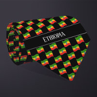 Wavy Ethiopia Flag Pattern