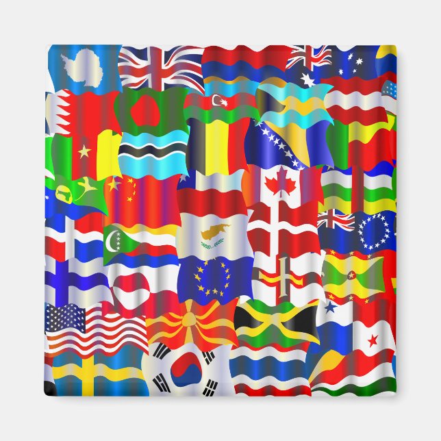 Wavy Flag Wallpaper Magnet (Front)