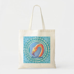 Wavy Flamingo  Tote Bag