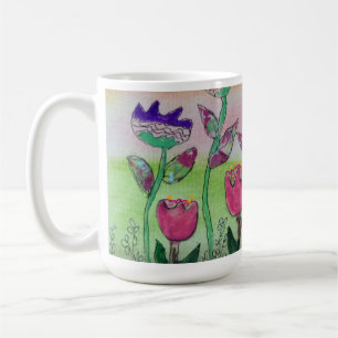 Wavy Flowers Coffee Mug