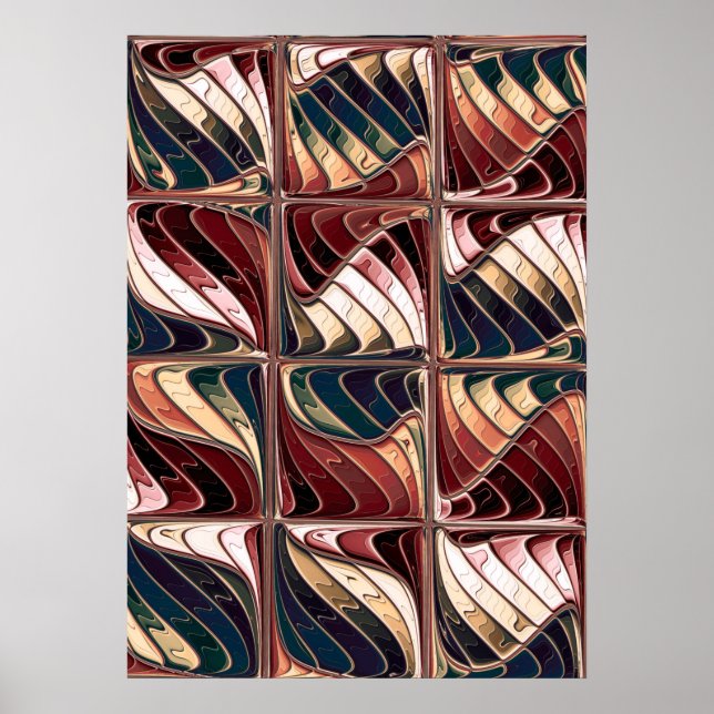 Wavy Fractal Pattern  Poster (Front)