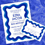 Wavy Frame Modern Chic Custom Bar Bat Mitzvah RSVP Card<br><div class="desc">Perfect RSVP CARDS to include for a bat mitzvah, bar mitzvah or other Jewish celebration! Hand made messy brushstroke loops frame for you on the front side! FULLY CUSTOMIZABLE! Click on “Personalise” above to edit the text. Click "edit using design tool" to adjust the fonts, colours and placements and to...</div>