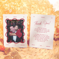 Wavy Frame Retro Photo Funky Wedding