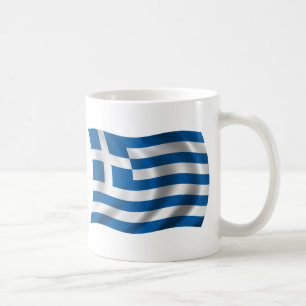 Wavy greece Flag Coffee Mug