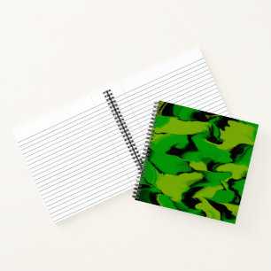 Wavy Green and Black Notebook