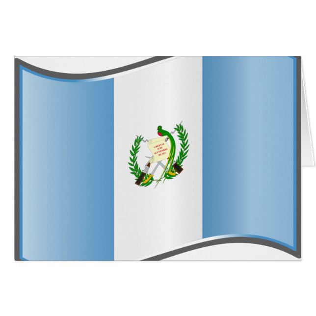 Wavy Guatemala Flag (Front Horizontal)