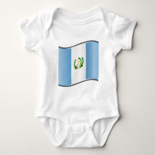 Wavy Guatemala Flag Baby Bodysuit