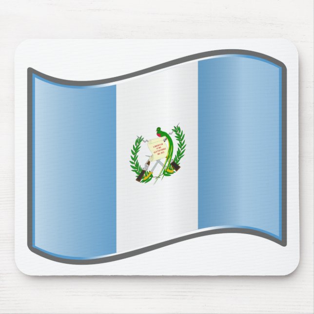Wavy Guatemala Flag Mouse Mat (Front)