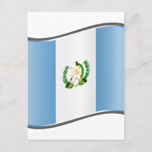 Wavy Guatemala Flag Postcard