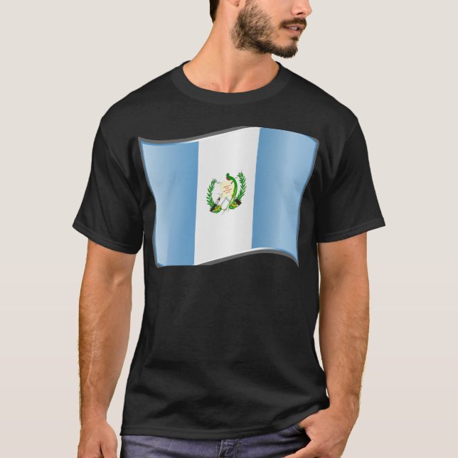 Wavy Guatemala Flag T-Shirt (Front)
