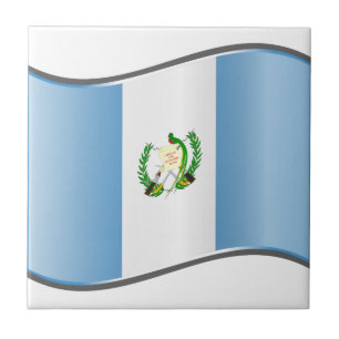 Wavy Guatemala Flag Tile