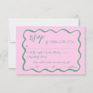 Wavy Hand Drawn Scribble Squiggle RSVP Card